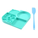 Pet Food Bowl Food Grade, Flexible, 4 Slots Design, Reusable, with Suction Cups, No Odor, Pet Dog Cat Licking Mat Slow Feeding Bowl, Pet Supplies