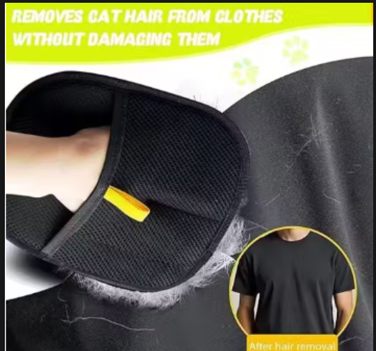  Pet Hair Removal Gloves, Static-Enhanced Pet Hair Removal Mitt, Reusable Grooming Mitt Cleaning Glove for Furniture, Carpets, Car Seats & Gentle Massage for Dogs Cats