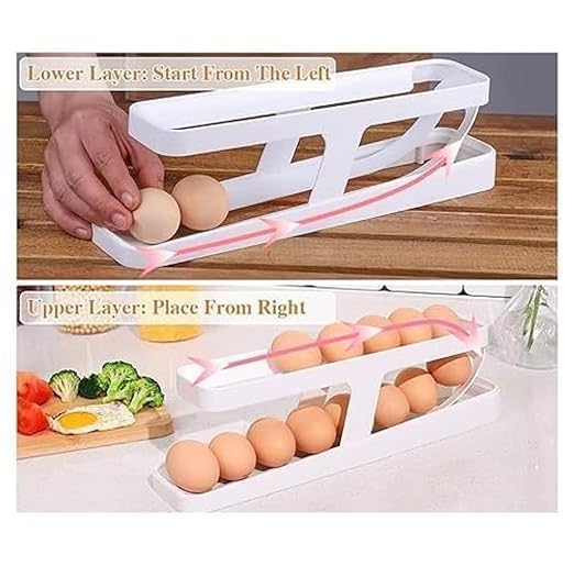 Automatic 2-Tier Rolling Egg Dispenser