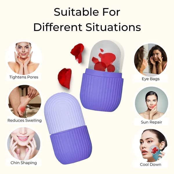 Silicone ice roller for face massager