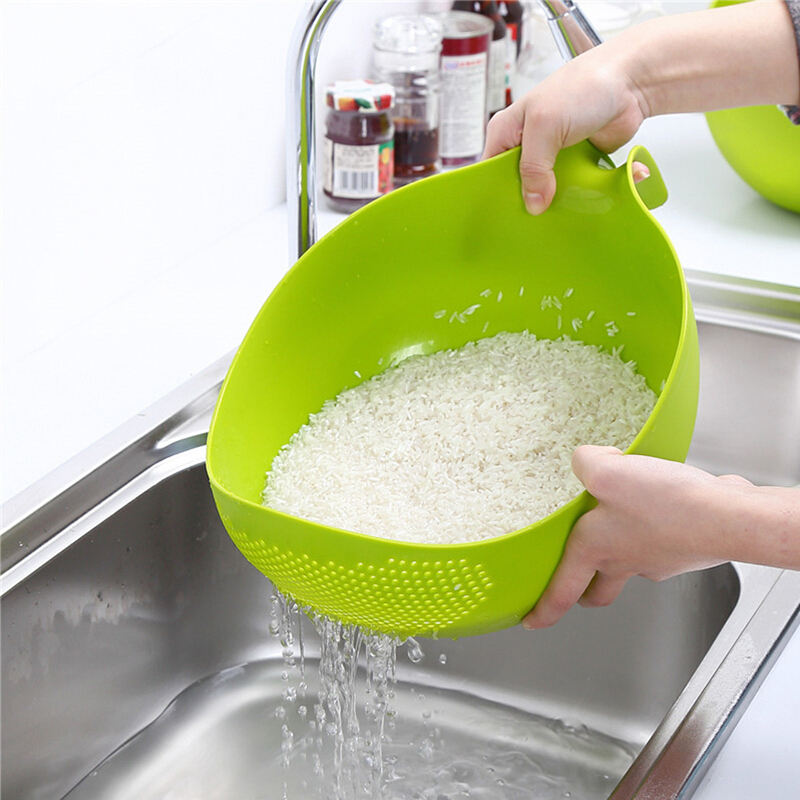 Plastic Colander Sieve Rice Washing Filter Kitchen Plastic Washing Colander